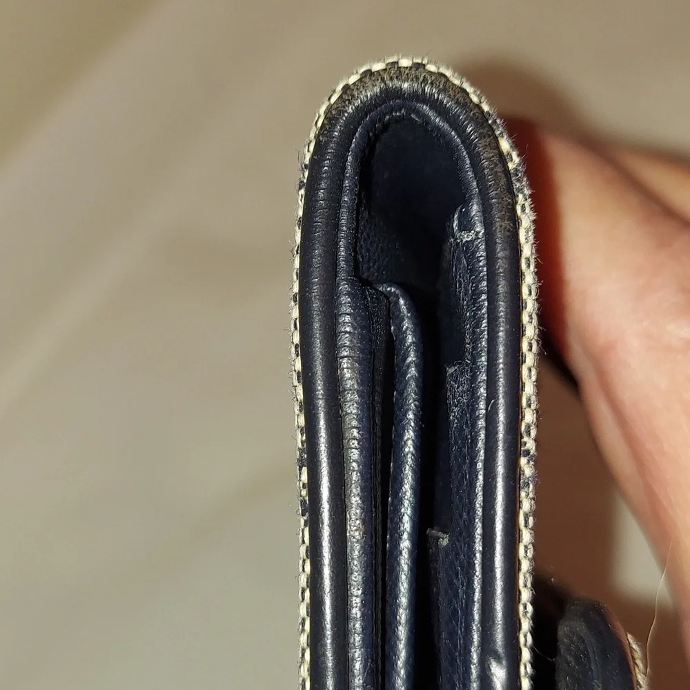 Louis Vuitton Blue Denim long Wallet